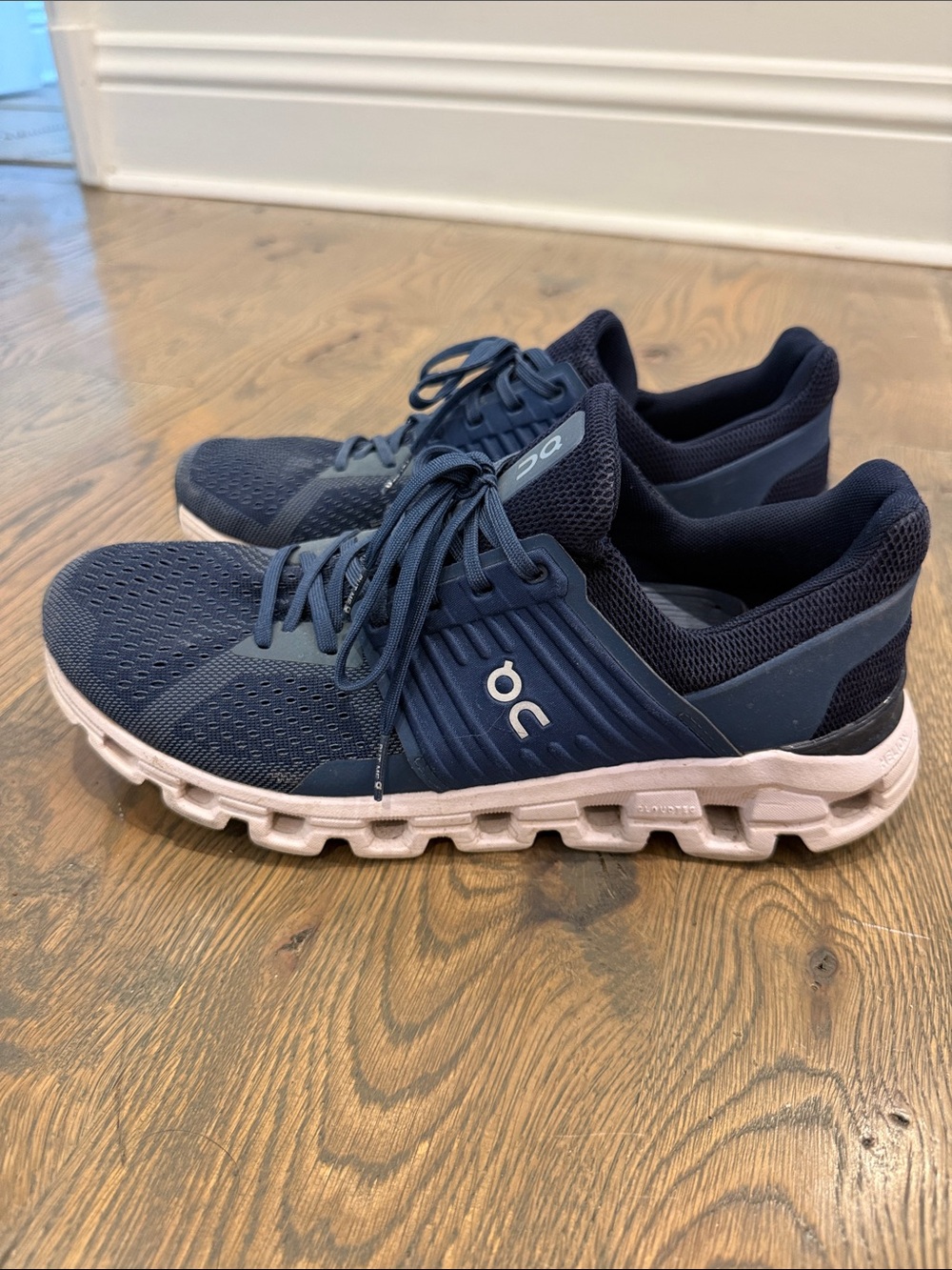 On Running Men's Navy Athletic Sneakers with White Sole